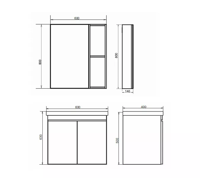 Зеркало-шкаф Comforty Осло, Выбрать размер: 60, Выбрать цвет: Бетон светлый, изображение 3