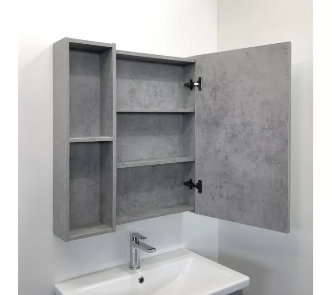 Зеркало-шкаф Comforty Осло, Выбрать размер: 60, Выбрать цвет: Бетон светлый, изображение 2