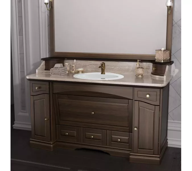 Тумба с раковиной для ванной комнаты OPADIRIS Лучия-150, Выбрать размер: 150, изображение 2