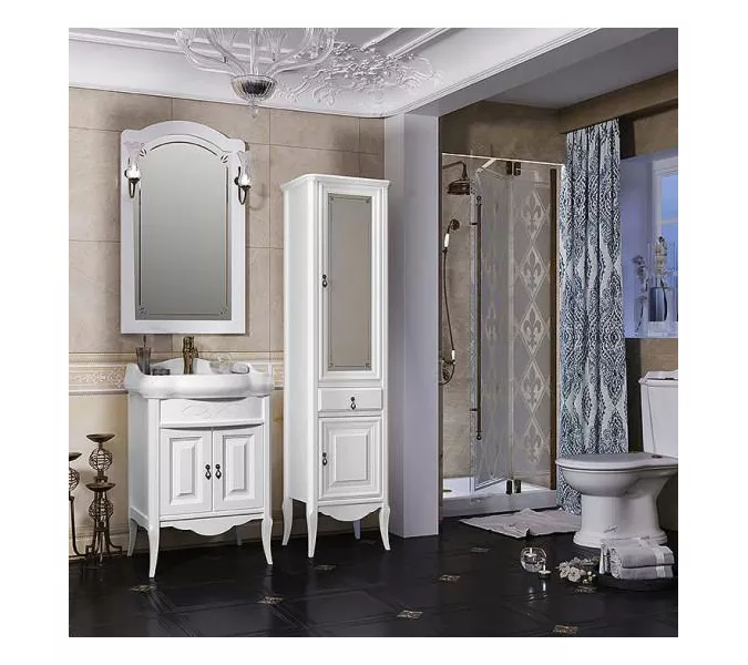 Тумба с раковиной OPADIRIS Лоренцо-60/80/100  белый, Выбрать цвет: Белый, Выбрать размер: 60, изображение 7