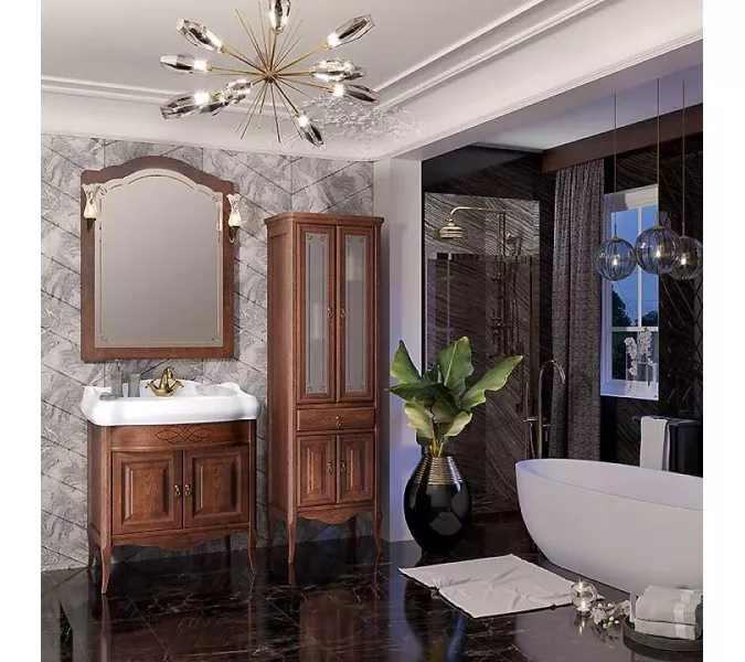 Тумба с раковиной OPADIRIS Лоренцо-60/80/100 светлый орех, Выбрать цвет: Светлый орех, Выбрать размер: 80, изображение 6