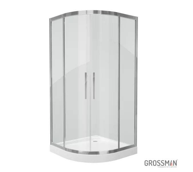 Душ.ограждение GROSSMAN  PR-90/100S, Цвет стекла: прозрачное, Цвет профиля: Хром, Выбрать размер: 100х100