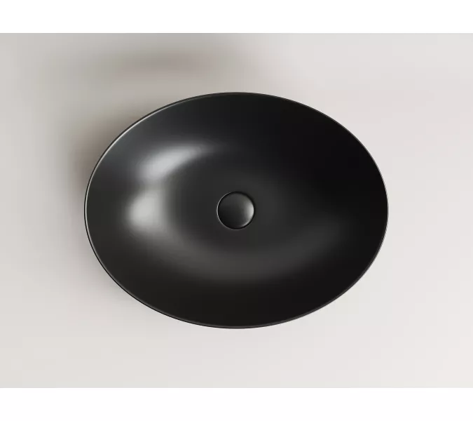 Умывальник чаша накладная овальная Ceramica Nova Element CN6017, Выбрать цвет: Черный матовый, изображение 3