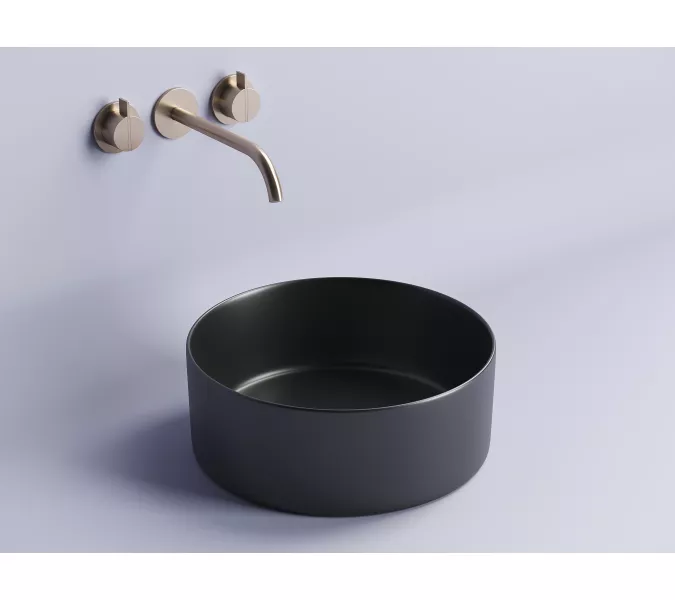 Умывальник чаша накладная круглая Ceramica Nova Element CN6032, Выбрать цвет: Черный матовый, изображение 2