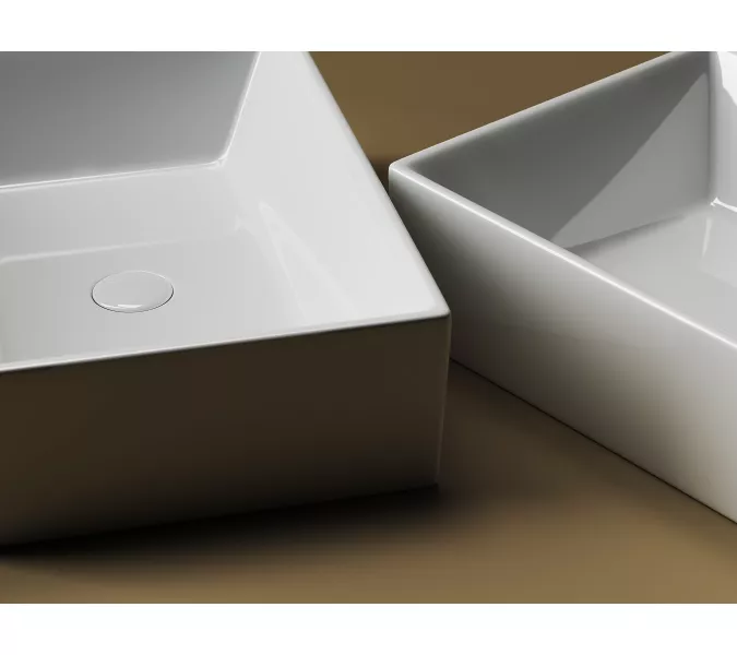 Умывальник чаша накладная прямоугольная Element 590*390*160мм CN5013, изображение 6