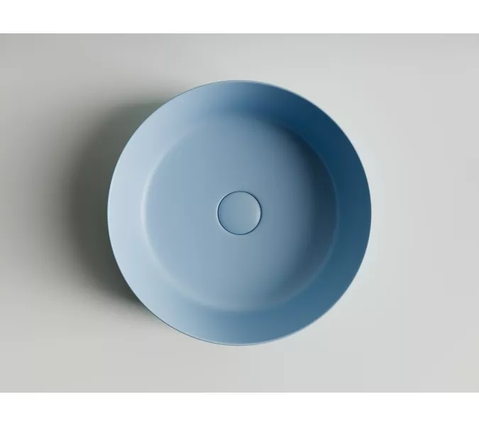 Умывальник чаша накладная круглая Ceramica Nova Element CN6022, Выбрать цвет: Голубой матовый, изображение 4