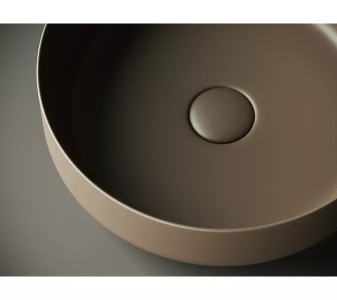 Умывальник чаша накладная круглая Ceramica Nova Element CN6022, Выбрать цвет: Темно-коричневый матовый, изображение 4