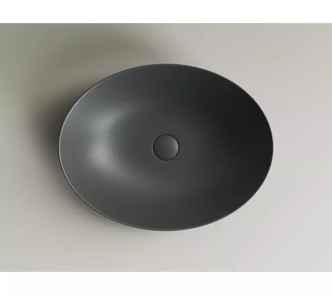 Умывальник чаша накладная овальная Ceramica Nova Element CN6017, Выбрать цвет: Темный антрацит матовый, изображение 2