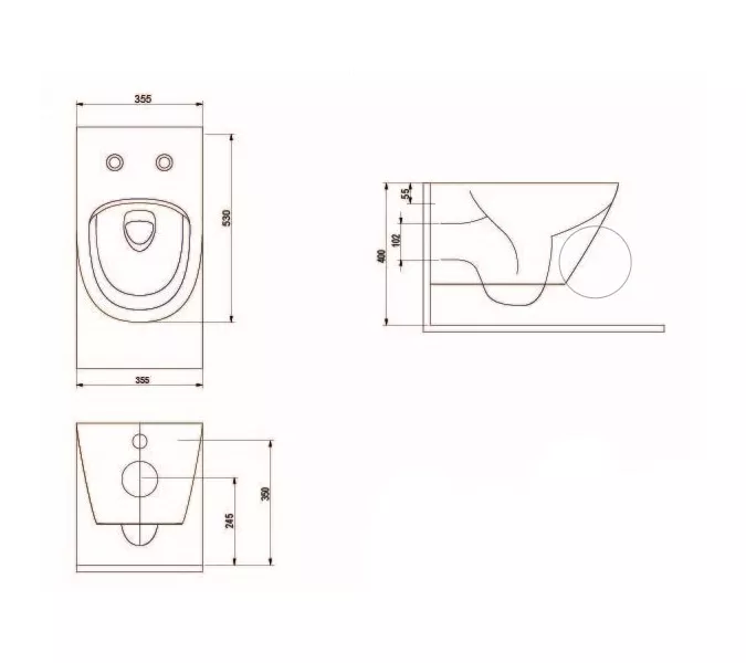Унитаз подвесной beWash Bogen 88343601  с функцией биде, изображение 2