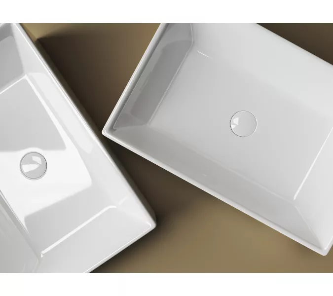 Умывальник чаша накладная прямоугольная Element 590*390*160мм CN5013, изображение 3