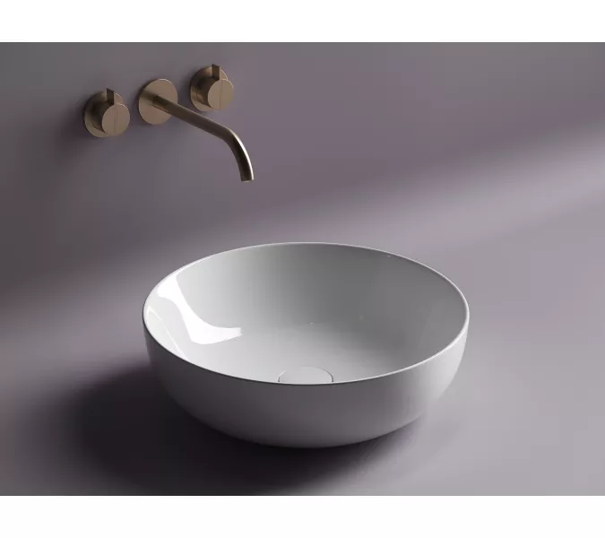 Умывальник чаша накладная круглая Element 420*420*130мм CN5024, изображение 2