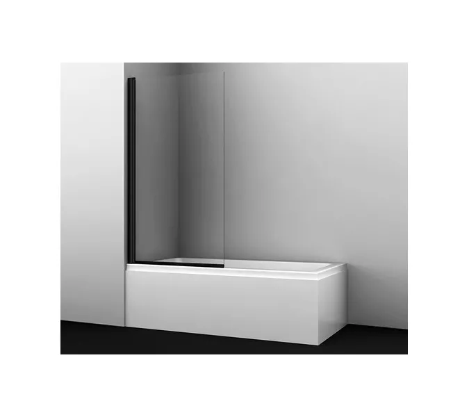 Душевые ограждения: Стеклянная шторка на ванну Berkel 48P01-80BLACK 1 в магазине Акватория