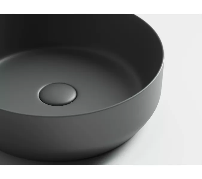 Умывальник чаша накладная круглая Ceramica Nova Element CN6022, Выбрать цвет: Темный антрацит матовый, изображение 4