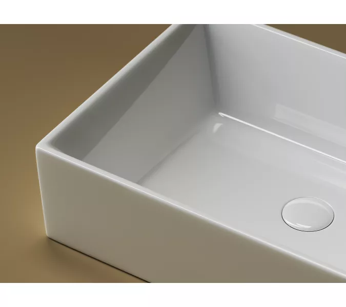 Умывальник чаша накладная прямоугольная Element 590*390*160мм CN5013, изображение 4