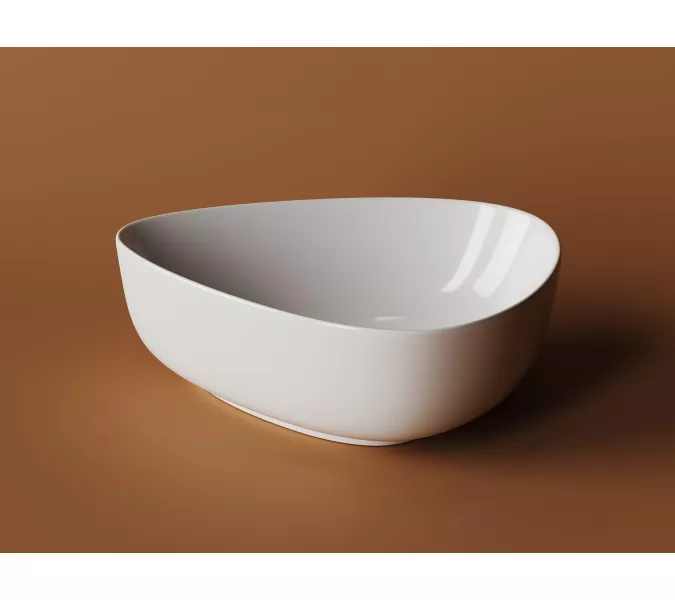 Умывальник чаша накладная прямоугольная со сливом переливом Element 600*380*140мм CN5026, изображение 2