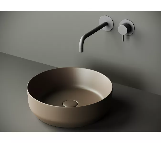 Умывальник чаша накладная круглая Ceramica Nova Element CN6022, Выбрать цвет: Темно-коричневый матовый