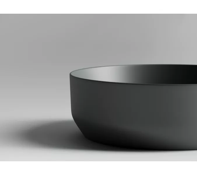 Умывальник чаша накладная круглая Ceramica Nova Element CN6022, Выбрать цвет: Темный антрацит матовый, изображение 6
