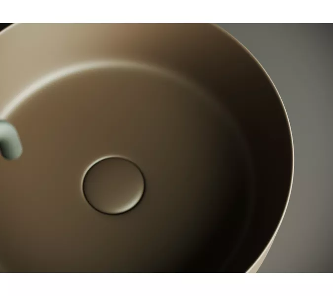Умывальник чаша накладная круглая Ceramica Nova Element CN6022, Выбрать цвет: Темно-коричневый матовый, изображение 3