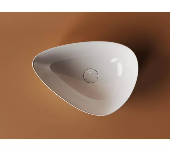 Умывальник чаша накладная прямоугольная со сливом переливом Element 600*380*140мм CN5026