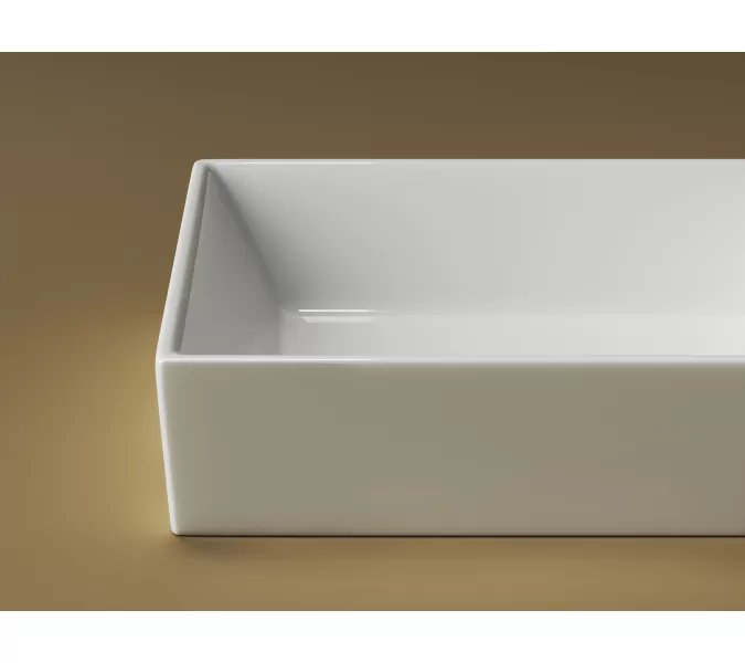 Умывальник чаша накладная прямоугольная Element 590*390*160мм CN5013, изображение 5