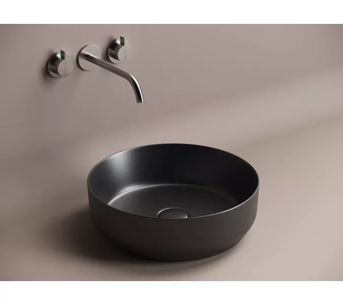 Умывальник чаша накладная круглая Ceramica Nova Element CN6022, Выбрать цвет: Черный матовый