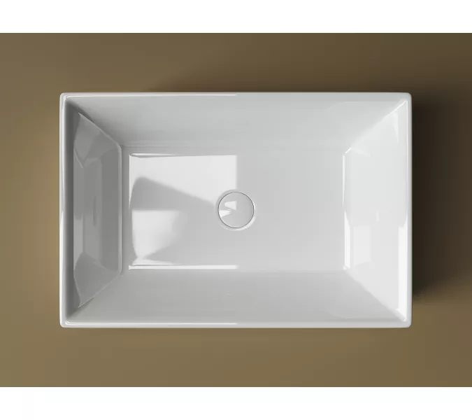 Умывальник чаша накладная прямоугольная Element 590*390*160мм CN5013, изображение 2