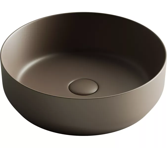 Умывальник чаша накладная круглая Ceramica Nova Element CN6022, Выбрать цвет: Темно-коричневый матовый, изображение 6