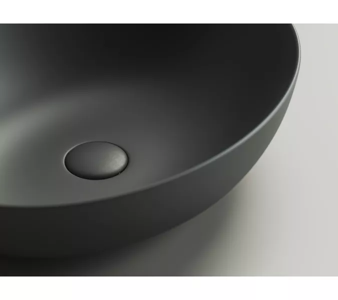 Умывальник чаша накладная овальная Ceramica Nova Element CN6017, Выбрать цвет: Темный антрацит матовый, изображение 3