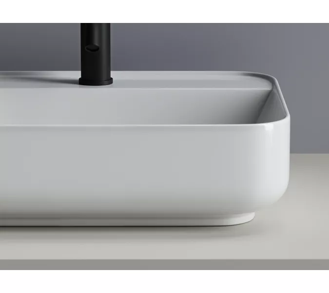 Умывальник чаша накладная прямоугольная Element 500*400*140мм CN5015, изображение 3