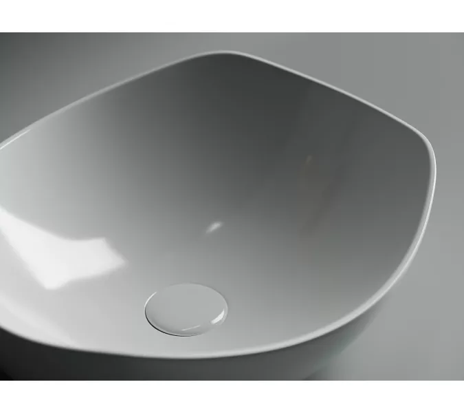 Умывальник чаша накладная овальная Element 420*385*145мм CN5017, изображение 3