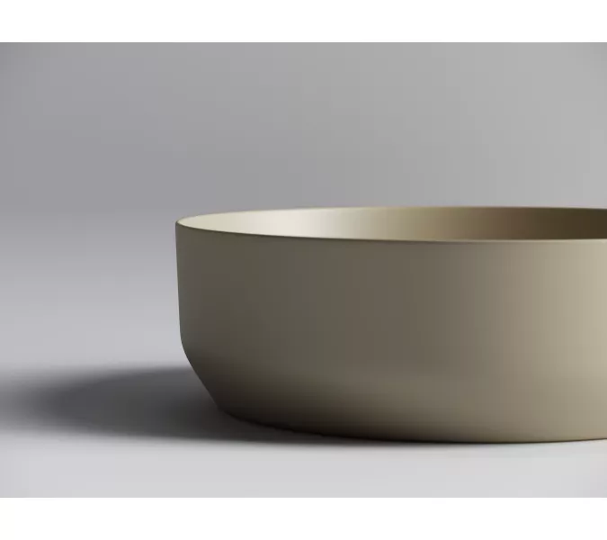 Умывальник чаша накладная круглая Ceramica Nova Element CN6022, Выбрать цвет: Капучино матовый, изображение 2