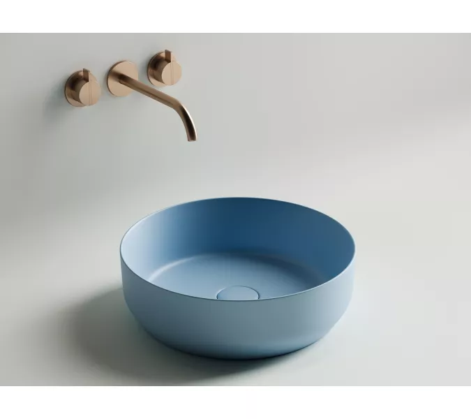 Умывальник чаша накладная круглая Ceramica Nova Element CN6022, Выбрать цвет: Голубой матовый, изображение 3