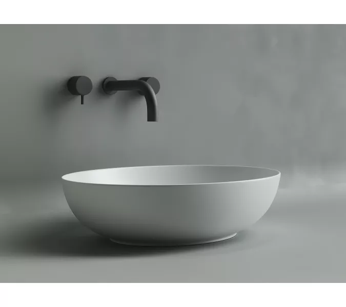 Умывальник чаша накладная овальная Ceramica Nova Element CN6017, Выбрать цвет: Белый матовый