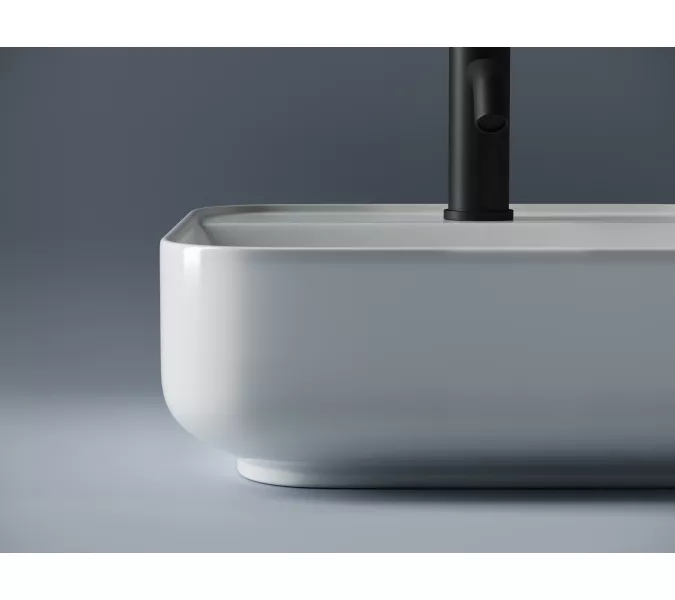 Умывальник чаша накладная прямоугольная Element 390*390*140мм CN5014, изображение 2