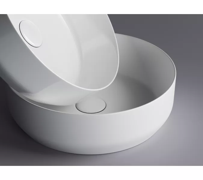 Умывальник чаша накладная круглая Ceramica Nova Element CN6022, Выбрать цвет: Белый, изображение 3