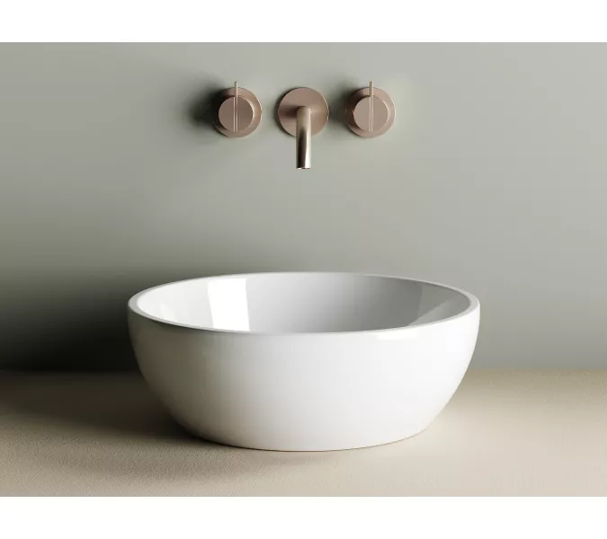 Умывальник чаша накладная круглая Element 410*410*145мм CN6021, изображение 2