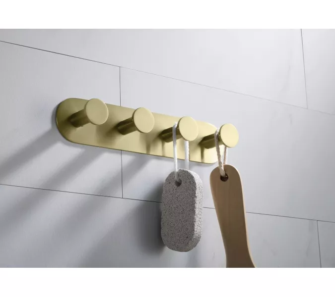 Вешалка-4 крючка Timo Saona 13015/17 золото матовое, изображение 2