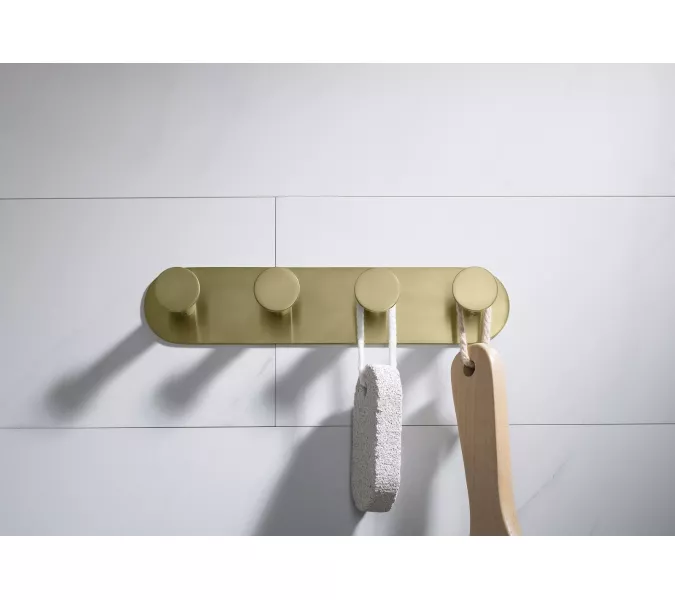 Вешалка-4 крючка Timo Saona 13015/17 золото матовое, изображение 3