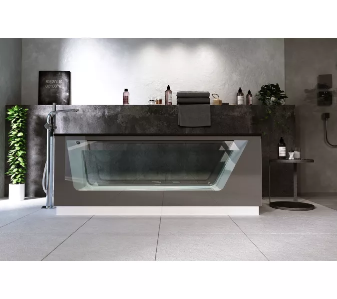 Ванна  AIMA NEO 170*75 2 стекла (принт бетон), Выбрать цвет: серый бетон, Выбрать размер: 170х75, изображение 8