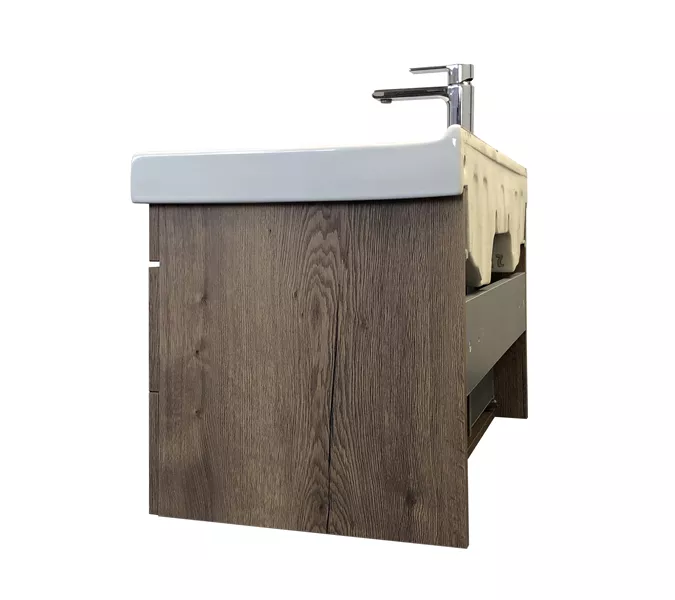 Тумба-умывальник Comforty  Никосия, Выбрать размер: 80, Тип: Тумба подвесная, Выбрать цвет: дуб темный , Комплектация: раковина Fest 80, изображение 6