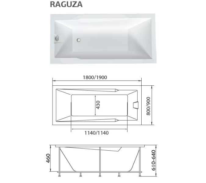 Ванна 1Marka  PRIME, Выбрать размер: 150x75, изображение 6