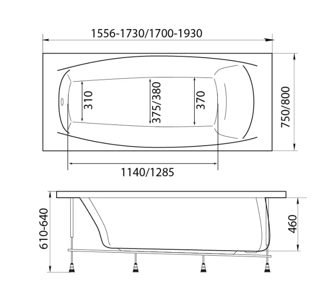 Ванна 1Marka PRAGMATIKA, Выбрать размер: 173*75, изображение 7