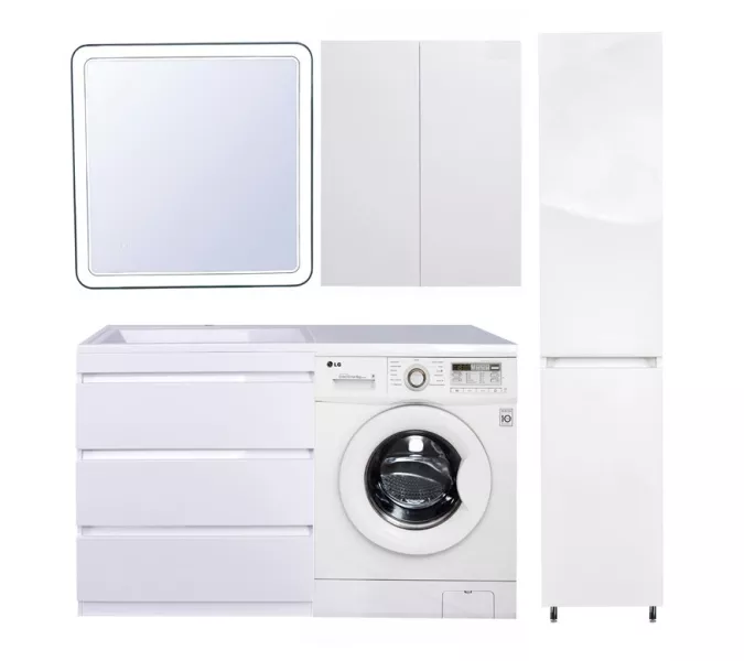 Тумба напольная 3 ящика с раковиной Style Line  Даллас  левая/правая, Выбрать размер: 150, изображение 4