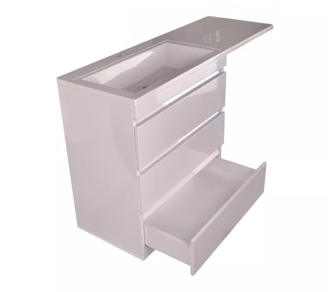 Тумба напольная 3 ящика с раковиной Style Line  Даллас  левая/правая, Выбрать размер: 150, изображение 8