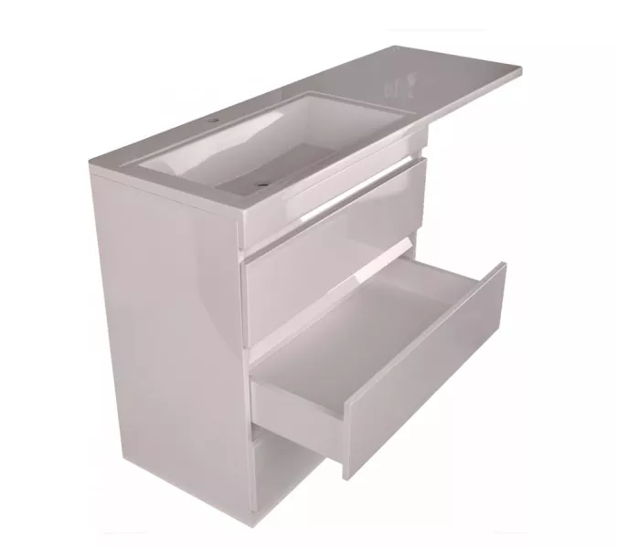 Тумба напольная 3 ящика с раковиной Style Line  Даллас  левая/правая, Выбрать размер: 150, изображение 7