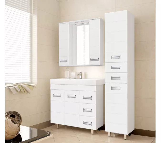 Зеркальный шкаф Style Line Ирис, Выбрать размер: 100, изображение 4