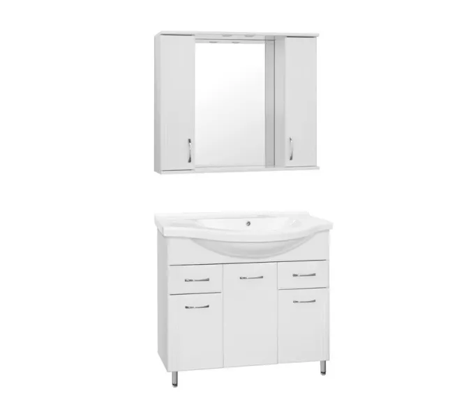 Зеркало-шкаф Style Line  Эко Стандарт Панда, Выбрать размер: 100, изображение 2