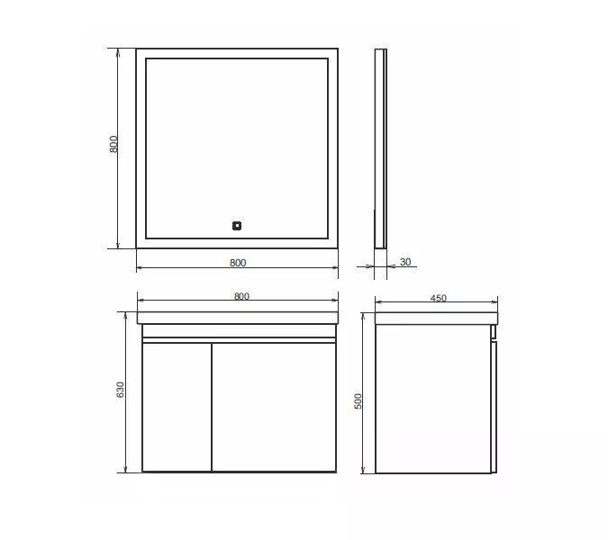 COMFORTY. Тумба-умывальник "Осло-80" бетон светлый с раковиной Fest 80, изображение 8
