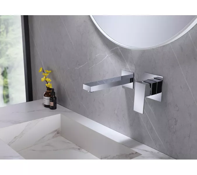 Смеситель ABBER Daheim AF8212 для раковины скрытого монтажа, хром, Выбрать цвет: Хром, изображение 2