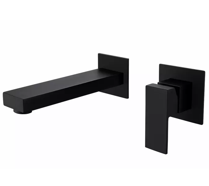 Смеситель ABBER Daheim AF8212B для раковины скрытого монтажа, черный матовый, Выбрать цвет: Черный